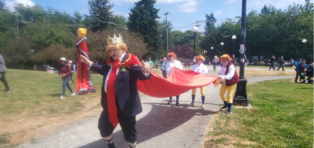 Victoria Millard at No Kings protest